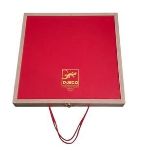 Djeco Red Magnetic Carry Board with Rope Handle And Latch Closure